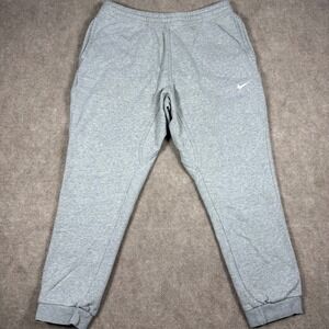 Nike Sweatpants Mens Size XL Gray Fleece Joggers Pockets Gym Workout